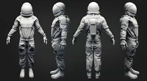 Astronaut 3d Model Available For Free Download With Textures In 2020 3d Model Marvelous Designer Model