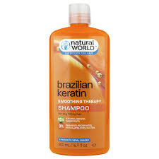 It makes my hair frizzier than it is normally. Natural World Brazilian Keratin Shampoo 500ml