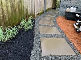 Front yard garden designs with pebbles this garden is in shade all. 24x24 Square Concrete Pavers We Deliver Houston Tx 77099
