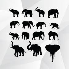 Elephant Svg Png Jpg Eps Elephantl Clipart For Print Design Silhouette Cricut And Any More By Ngoctua Elephant Silhouette Silhouette Art Elephant Family Tattoo