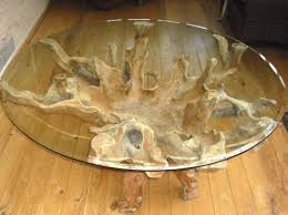 This Beautiful Teak Root Dining Table Has Been Manufactured From Reclaimed Teak Root Ma Glass Round Dining Table Circular Dining Table Square Dining Room Table