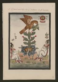 Settle where you find an eagle perched on a cactus and devouring a snake. 14. The Aztecs Sutori