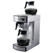 You'd likely heard tales of how the coffee tastes so much better when brewed with stainless steel coffee makers. Stainless Steel Coffee Maker With 2 Glass Decanter 2 2 L Tank Capacity Omcan