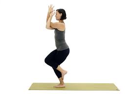Work Your Core With Standing Balance Yoga Poses Eagle Pose Yoga For Balance Chair Pose Yoga