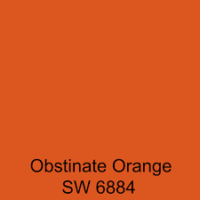 This has a high metallic contentration, which is expected from classic chrylser muscle cars of the late 60's and early 70's. Color Scheme For Obstinate Orange Sw 6884