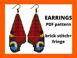 Brick Stitch Earrings Pattern Butterfly Wings Pattern Wings Earring Pattern Fringe Earring Pattern Delika Pattern Seed Bead Earring Pdf In 2021 Brick Stitch Earrings Brick Stitch Pattern Brick Stitch