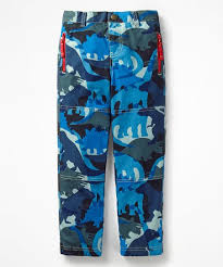 Mini Boden Blue Dino Lined Skate Trouser Pants Boys