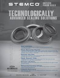 Stemco S Line Of Unitized Pinion Seals Manualzz Com