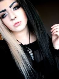 Gothic Pretty Hair Color Split Dyed Hair Scene Hair