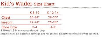 Neoprene Wader Size Chart Related Keywords Suggestions