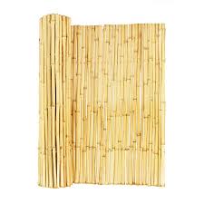Stepped fence design using natural bamboo fencing with contemporary wood framing. Upc 871746000346 Backyard X Scapes Inc Natural Rolled Bamboo Fence 3 4 D X 3 H X 8 L Upcitemdb Com