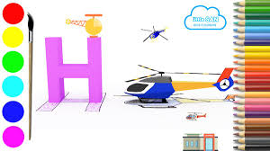 Lots of letter h related content including colouring pages,. Little San On Twitter Phonic H And Helicopter Drawing Coloring And Coming To Live Preschool Kids Alphabets Learning In This Video Kids Will Learn How To Draw Alphabet H And Helicopter