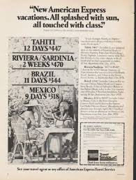 1976 American Express Vintage Ad All Splashed With Sun Life Insurance Policy Traveling By Yourself Service Trip