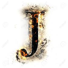 In many families, names are given to children that have the same alphabet as that in their parents' name. Fire Letter J Letter J Name Wallpaper Stall Shower Curtain