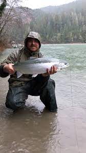 Not all northern california fishing is done from a boat; Northern California Fishing Report For February 20 2019 Smith River Steelhead