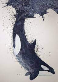 watercolor orca would make an awesome tattoo シャチ イラスト クジラ イラスト 水彩動物