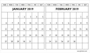 Calendar January February 2019 Printable February Calendar Calendar Printables Calendar Template