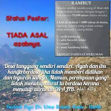 Hukum menutup aurat menutup aurat adalah wajib keatas setiap muslim, tidak kira lelaki atau perempuan. Jika Wanita Tidak Tutup Dr Ustaz Rozaimi Ramle Hadith Facebook