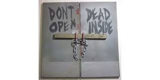 Dead Inside Don T Open Dead Inside Walking Dead Inspired Painting Nerdcrafted Com