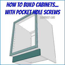 How To Build A Cabinet With Pocket Hole Screws Sawdust Girl