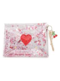 Love Letter Pouch(confetti） / Red（ポーチ）｜MICHU COQUETTE（ミチュ  コケット）｜ファッション通販｜ウサギオンライン公式通販サイト