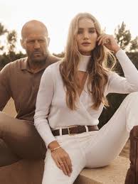Jason Statham's partner, model and actress Rosie Huntington-Whiteley, is 38  years old Statham himself is 57 years old, creating a 20-year age  difference between the couple that they have publicly stated is