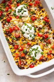 Also used low carb tortillas. Easy Taco Casserole Recipe Salt Lavender