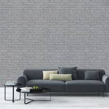 Browse modern gray living room decorating ideas and furniture layouts. Stylish Brick Effect Wallpaper Designs Brick Wallpaper Ideas