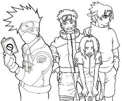 Naruto Sakura Kakashi Character Coloring Page In 2020 Cartoon Coloring Pages Coloring Pages Naruto Sketch