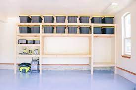 Reclaim your garage with this easy weekend woodworking project. Diy Garage Shelves Modern Builds