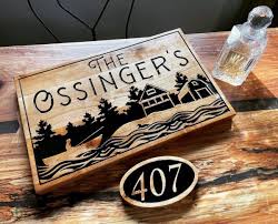 Auwozc personalized cabin sign，rustic wood plank look cabin metal room sign man cave sign lake house sign cottage plaque wooden wall décor，use indoor/outdoor，8 x 12 or 12 x 16use. Cabin Signs Custom Wood Signs Fat Bison Workshop