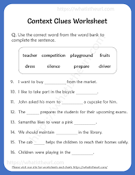 Top worksheets new worksheets most popular math worksheets. Context Clues Worksheet For Grade 5 Your Home Teacher
