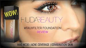 Huda Beauty Fauxfilter Foundation Review Demo Mac Nc30 Olive Warm Skin Tones