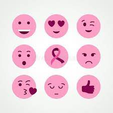 This wikihow teaches you how to add emoji options to your iphone's keypad, as well as how to use them. Breast Cancer Awareness Pink Emoji Face Icon Set Stock Vector Illustration Of Graphic Female 101563491