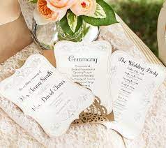 This Project Makes One Customizable Three Page Wedding Program With A Lace Holder For It To Sli Cricut Wedding Invitations Vintage Style Wedding Cricut Wedding
