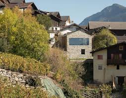 Savioz Fabrizzi Bornet House Ollon 1 Architecture Stone Houses Narrow House