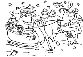 This page contains of cute, santa and reindeer, sleigh, simple, face, pictures and online santa claus coloring pages. Santa Claus Reindeer Coloring Christmas Coloring Pages For Kids Drawing With Crayons