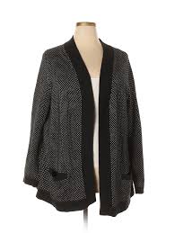 Details About Lands End Women Black Cardigan 3x Plus