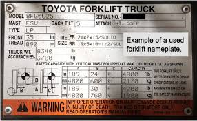 How To Read A Forklift Nameplate In Plain English