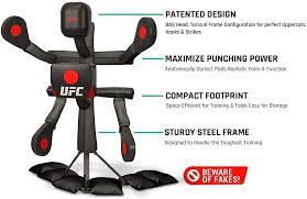 Amazon Com Ufc Bas Body Action System Deluxe Professional Freestanding Home Training Equipment System For Mma Kickboxing Muay Thai And Martial Arts Adjustable Punching And Kicking Pads Sports Outdoors