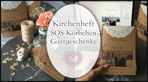 Kirchenheft zur hochzeit selber machen. Kirchenheft Sos Korbchen Gastgeschenke Hochzeit Vintage Youtube