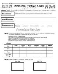 Scientific Method Gummy Bear Hands On Lab Scientific Method Third Grade Science Projects Gummy Bear Science Project