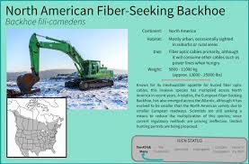 North american fiber seeking backhoe