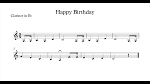 Download and print in pdf or midi free sheet music for happy birthday by hill, mildred and patty arranged by the clarinet project for clarinet (in b flat) (solo) Happy Birthday For Clarinet Easy With Sheet Music Youtube