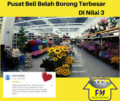 Gefällt 68.940 mal · 29 personen sprechen darüber · 71.068 waren hier. Fm Wholesale Mart Kedai Penyelamat Kami Sedang Semua Kedai Di Nilai 3 Tutup Selepas Jam 9pm Lepas Kerja Kami Trus Ke Sini Utk Cari Bunga Hiasan Utk Hantaran Alhamdulillah Terima Kasih