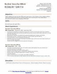 Nuclear Security Officer Resume Samples Qwikresume