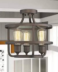 Semi flush ceiling lights hug your ceiling to provide overhead illumination in any room of your home. Zeyu Semi Flush Mount Lighting 15 Inch Farmhouse Close To Flush Ceiling Light Fixture 3 Light Oil Rubbed Bronze Finish Farmhouse Goals