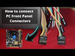 Each switch and led on the front panel has a wire lead attached to it with a connector on its end that must be connected to the appropriate headers on the typing up the loose ends. Pc Front Panel Connectors Front Panel Components Connectors On Motherboard Youtube