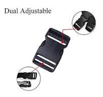 J.CARP 2' Wide 4Pcs Extra Thick Military Grade Dual Adjustable Quick Side  Release Buckles, No Sewing, Suitable For Heavy Duty Plastic