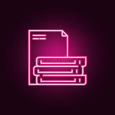 Resize by dragging this corner. Folders With Documents Neon Icon Elements Of Web Set Simple Icon For Websites Web Design Mobile App Info Graphics Stock Illustration Illustration Of Note Document 148836392